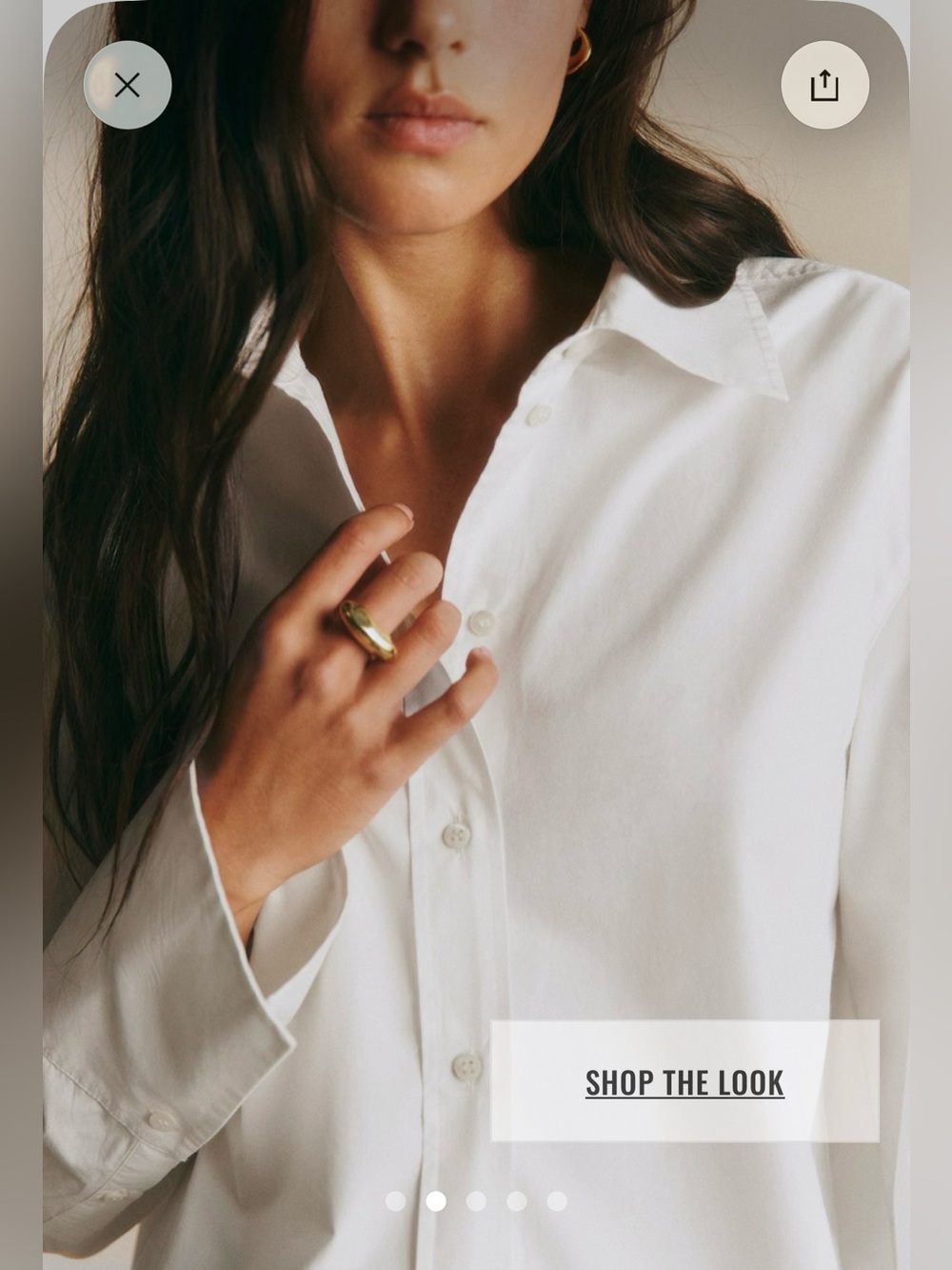 Sezane Paris Marilis Ecru Button Down Shirt Size FR 36 US 8 $130 - Picture 2 of 9